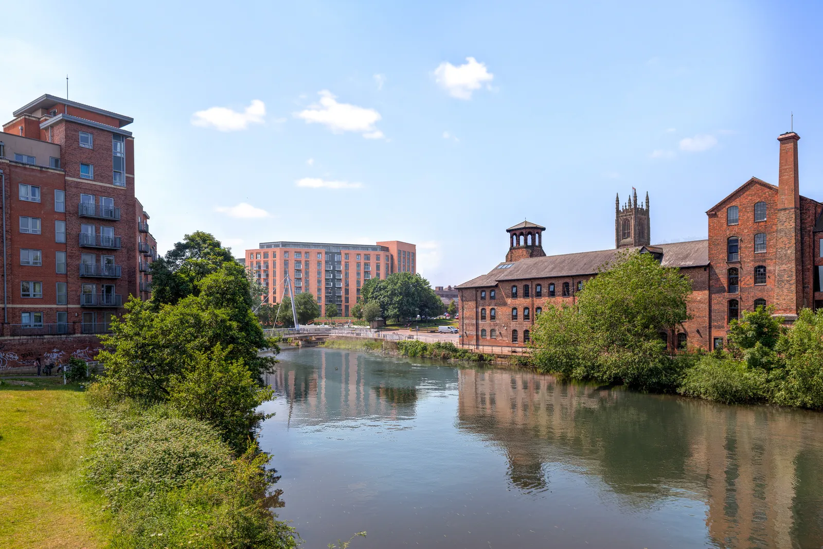 Developer montage of Cathedral One beside the River Derwent